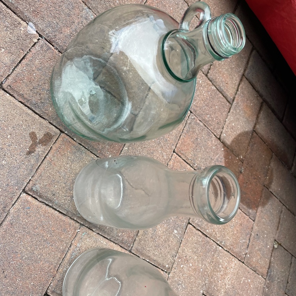 Home Decor Glass Bottles  3 Pc